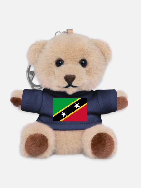 St. Kitts und Nevis - Teddy Schlüsselanhänger - Navy