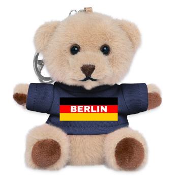 Berliner Stadt in deutscher Flagge - Teddy Schlüsselanhänger - Navy - Vorne