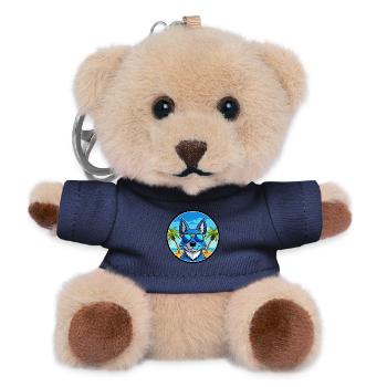 Blue Heeler Hunderasse Cartoon Sonnenbrille Strand - Teddy Schlüsselanhänger - Navy - Vorne