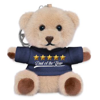 Vater des Jahres Sternen-Glanz - Teddy Schlüsselanhänger - Navy - Vorne