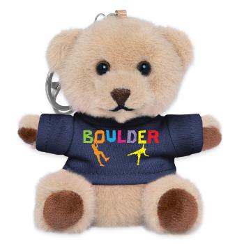 Boulderer Felskletterer Bergsteigen Bouldern - Teddy Schlüsselanhänger - Navy - Vorne