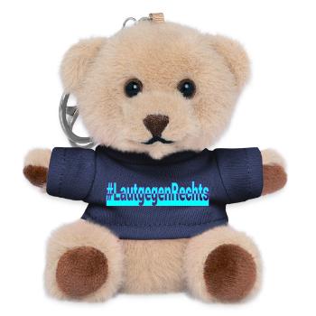 #LautgegenRechts - Teddy Schlüsselanhänger - Navy - Vorne