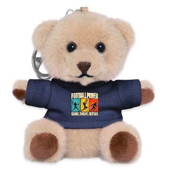 Football Power – Spiel, Schweiß, Wiederholung - Teddy Schlüsselanhänger - Navy - Vorne