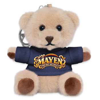 Mayen – Meine Heimat Retro Schriftzug - Teddy Schlüsselanhänger - Navy - Vorne