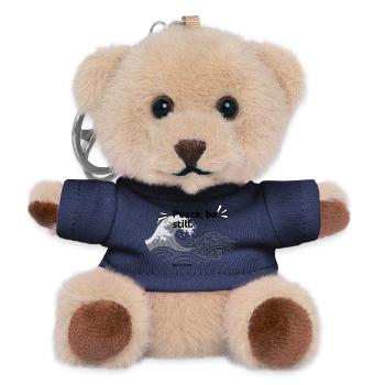 Markus 4,39 Friede, sei still. - Teddy Schlüsselanhänger - Navy - Vorne