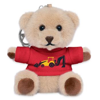Bagger - Teddy Schlüsselanhänger - Rot - Vorne