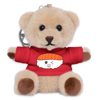 Kawaii Essen, Japan Küche, japanischer Fisch - Teddy Schlüsselanhänger - Rot - Vorne