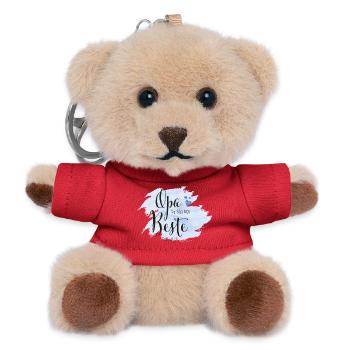Opa du bist der Beste der Welt - Teddy Schlüsselanhänger - Rot - Vorne