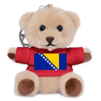 Bosnien und Herzegowina - Teddy Schlüsselanhänger - Rot - Vorne