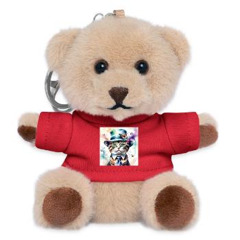 Monsieur Hercule - Teddy Schlüsselanhänger - Rot - Vorne