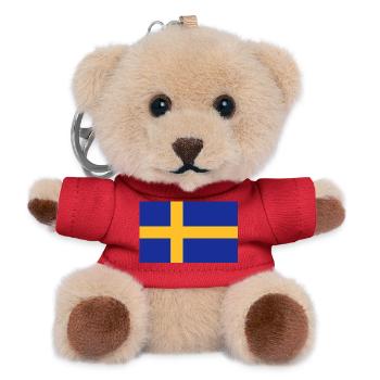 SCHWEDEN - Teddy Schlüsselanhänger - Rot - Vorne