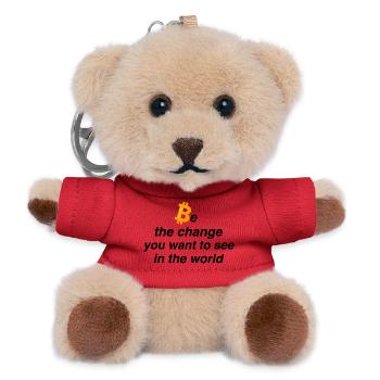 Be the change - Teddy Schlüsselanhänger - Rot - Vorne