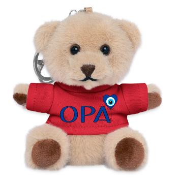 Opa mit Nazar Luftballon - Teddy Schlüsselanhänger - Rot - Vorne