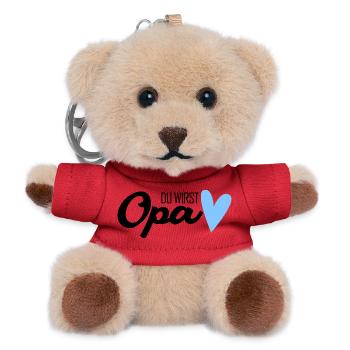 Opa - Opa werden - Bald Opa - Teddy Schlüsselanhänger - Rot - Vorne