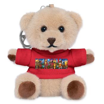Deutschland Collage: Sehenswürdigkeiten - Teddy Schlüsselanhänger - Rot - Vorne