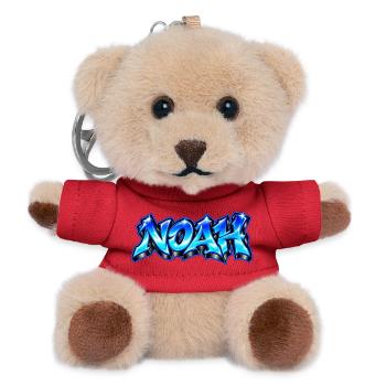 NOAH Graffiti Name Street Art Hip Hop 3D - Teddy Schlüsselanhänger - Rot - Vorne