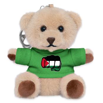 Palestinien Flagge Faust Hand - Teddy Schlüsselanhänger - Grün - Vorne