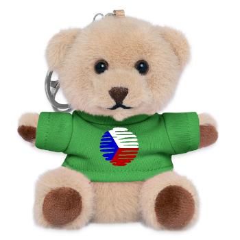 Czech painted Emblem - Teddy Schlüsselanhänger - Grün - Vorne