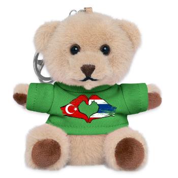 Türkei Thailand Flagge Hände Herzform used - Teddy Schlüsselanhänger - Grün - Vorne