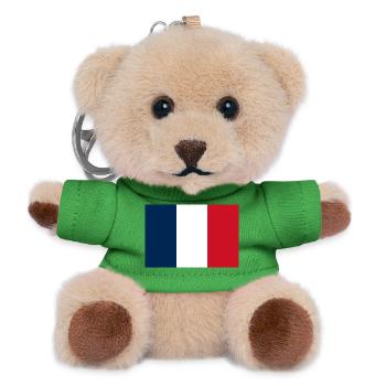 Frankreich - Teddy Schlüsselanhänger - Grün - Vorne