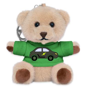 Blitzauto Silhouette - Teddy Schlüsselanhänger - Grün - Vorne