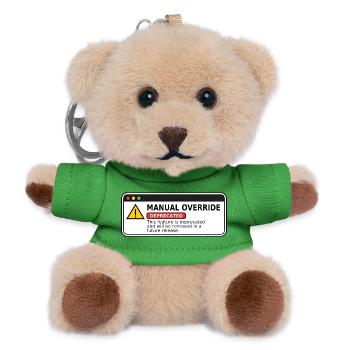 Manual Override  - Teddy Schlüsselanhänger - Grün - Vorne
