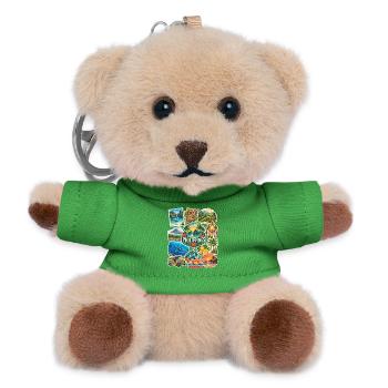 Philippinen Reisesticker - Teddy Schlüsselanhänger - Grün - Vorne