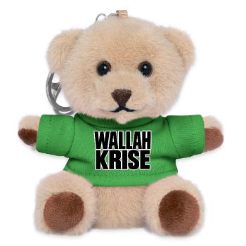 Wallah Krise – Lustiger Spruch - Teddy Schlüsselanhänger - Grün - Vorne