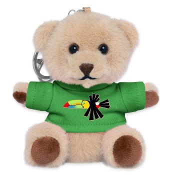 Schrulliger Kielschnabel-Tukan - Teddy Schlüsselanhänger - Grün - Vorne