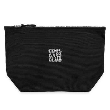 Cool Dads Club Retro bestickt - Canvas Reißverschluss-Täschchen (22 x 23 cm) - Schwarz - Vorne