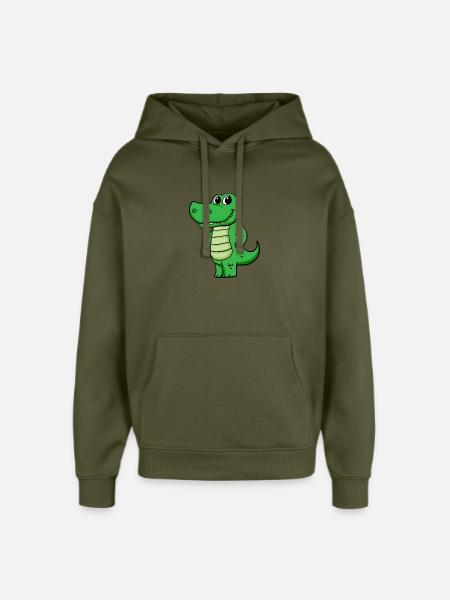 crocodile - Oversized Unisex Hoodie by Stanley/Stella - khaki