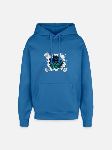 Matrix wirbelstrom bricht aus - Oversized Unisex Hoodie von Stanley/Stella - Achtsames Blau