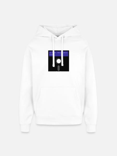 floppy disk - Oversized Unisex Hoodie by Stanley/Stella - white