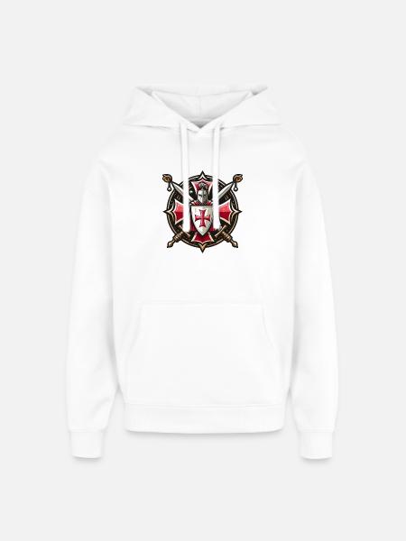 Knights templar - Oversized Unisex Hoodie by Stanley/Stella - white