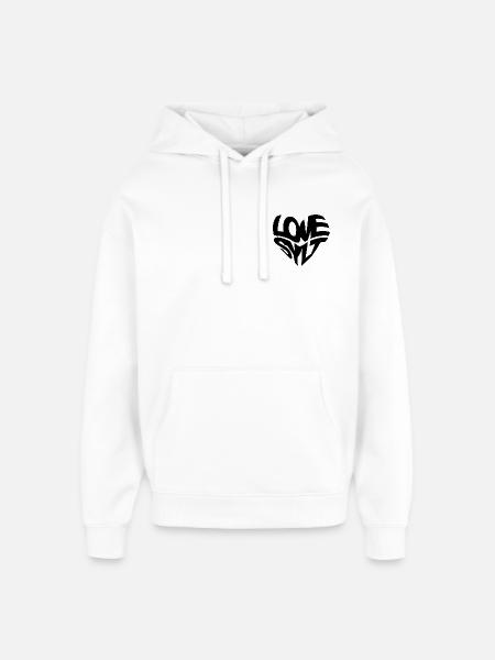 LOVE SYLT HERZ - Oversized Unisex Hoodie von Stanley/Stella - Weiß