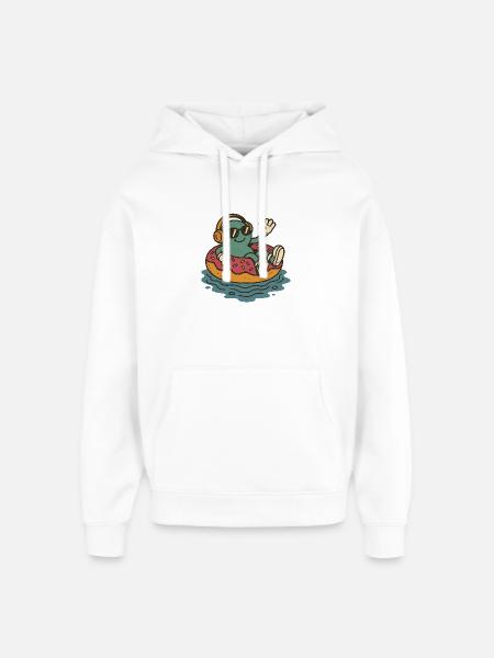 Pool-Day - Oversized Unisex Hoodie von Stanley/Stella - Weiß