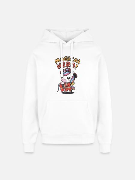 Magical Hero! - Oversized Unisex Hoodie by Stanley/Stella - white