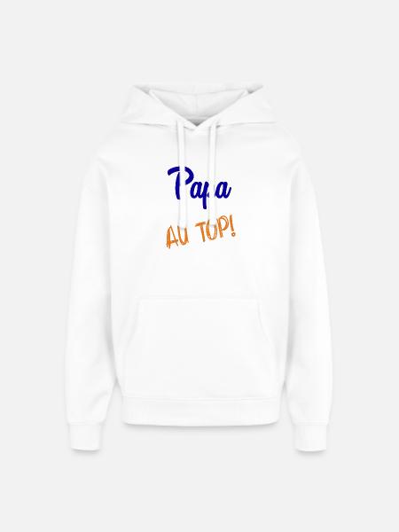 DAD - Oversized Unisex Hoodie by Stanley/Stella - white