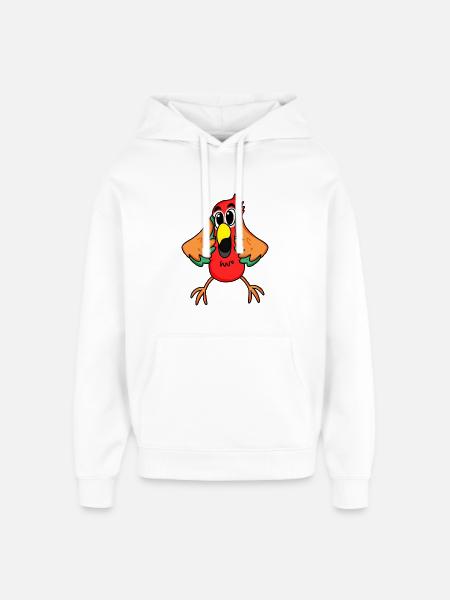 Parrot jungle - Oversized Unisex Hoodie by Stanley/Stella - white