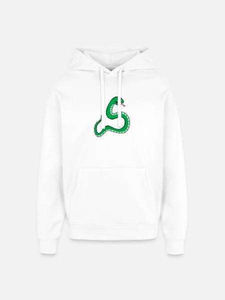 Schlange - Oversized Unisex Hoodie von Stanley/Stella - Weiß