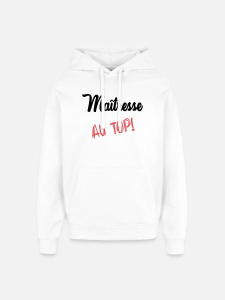 MISTRESS - Oversized Unisex Hoodie by Stanley/Stella - white