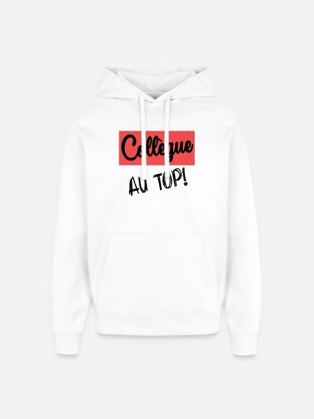 COLLEAGUE. START. RETIREMENT - Oversized Unisex Hoodie by Stanley/Stella - white