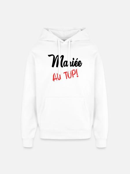 FUTURE MARIEE - Sweat à capuche unisexe Stanley/Stella Oversized - blanc