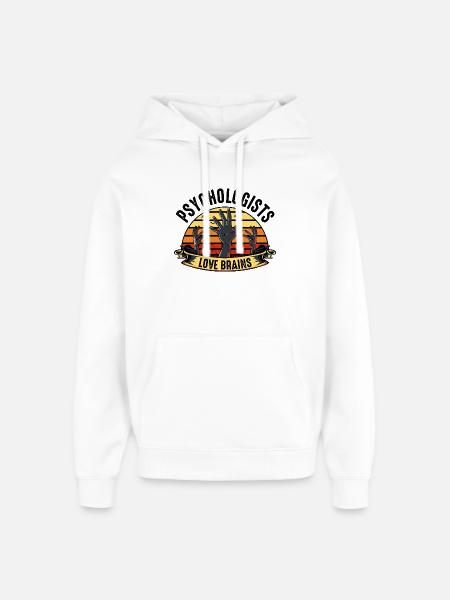 psychologist - Oversized Unisex Hoodie by Stanley/Stella - white