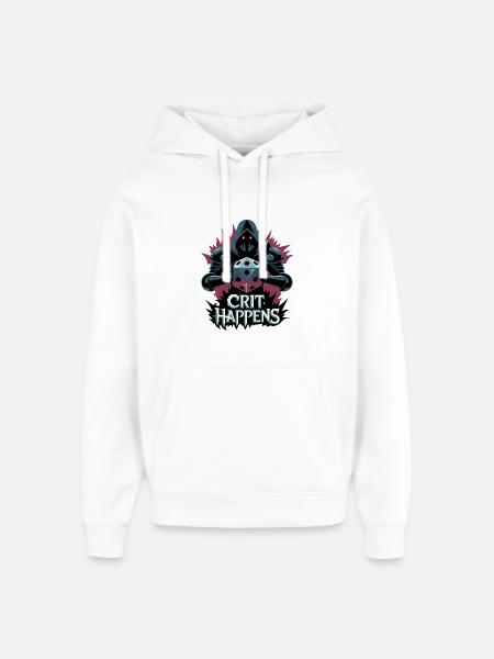 Crit Happens - Oversized Unisex Hoodie by Stanley/Stella - white