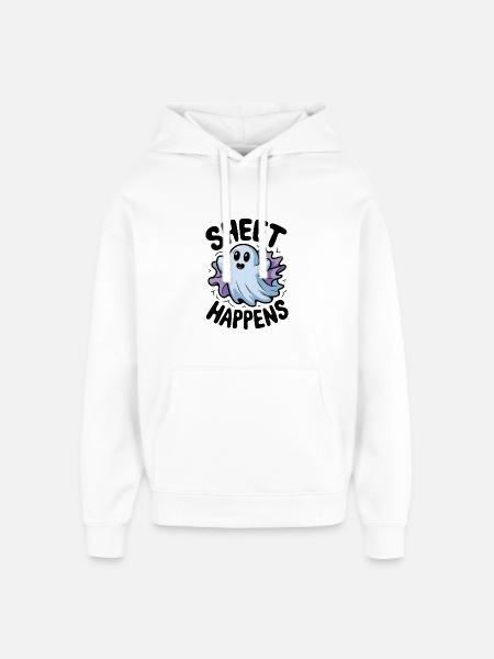 Blatt passiert - Oversized Unisex Hoodie von Stanley/Stella - Weiß