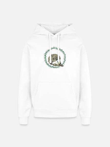 Hérisson - Sweat à capuche unisexe Stanley/Stella Oversized - blanc