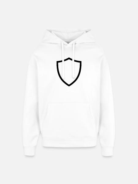 shield icon logo shape security - Oversized Unisex Hoodie by Stanley/Stella - white