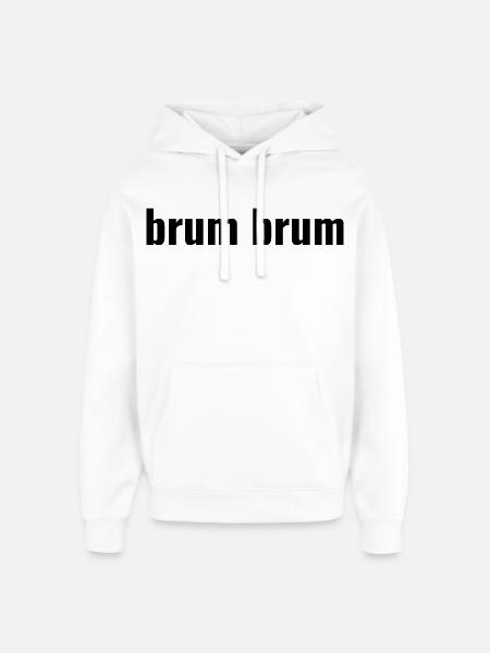 Brum Brum - Sweat à capuche unisexe Stanley/Stella Oversized - blanc