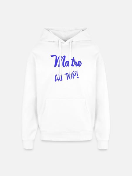 MASTER. MASTER. HUMOR - Oversized Unisex Hoodie by Stanley/Stella - white